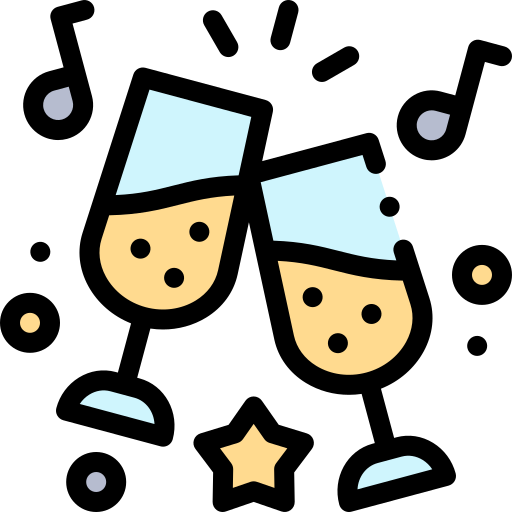 faire la fête Icône gratuit