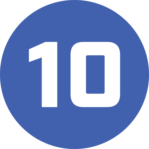 numero 10 icono gratis