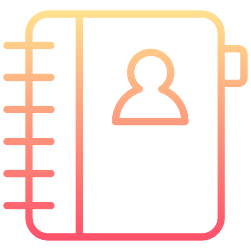 libreta de contactos icono gratis