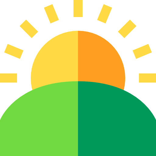 puesta de sol icono gratis