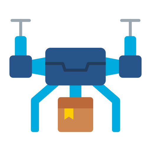 entrega de drones icono gratis