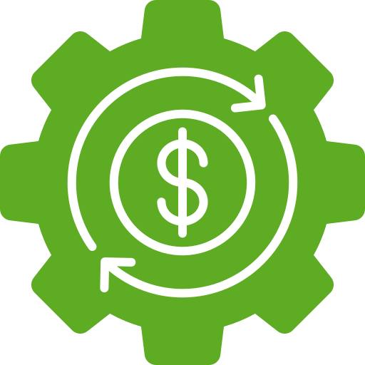 flujo de fondos icono gratis