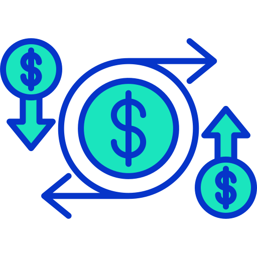 Денежный поток бесплатно иконка