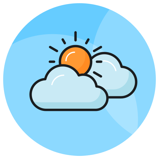 Clouds and sun free icon Clouds and sun free icon
