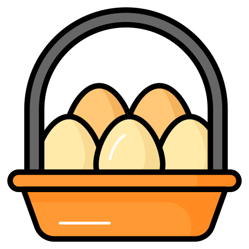 cesta de huevos icono gratis