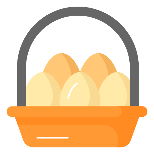 cesta de huevos icono gratis