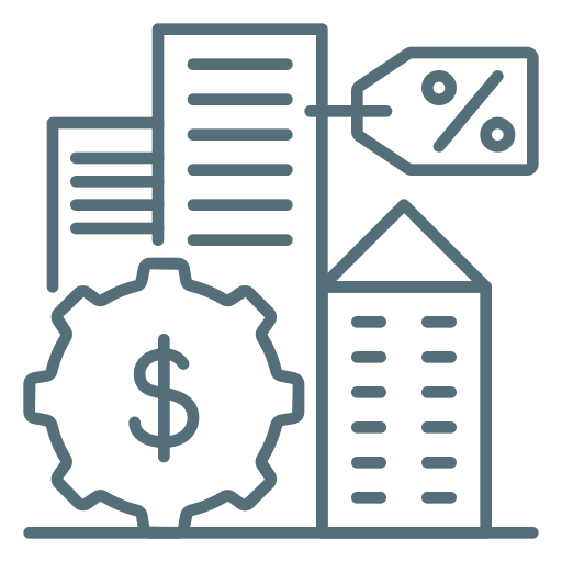 tecnología financiera icono gratis