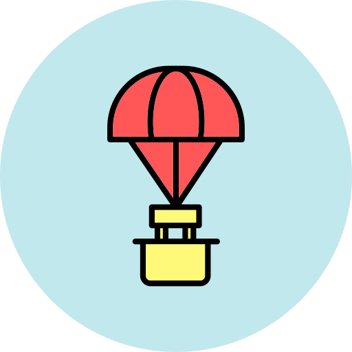 Parachute - Free transport icons