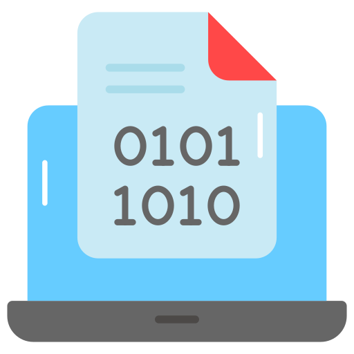 código binario icono gratis