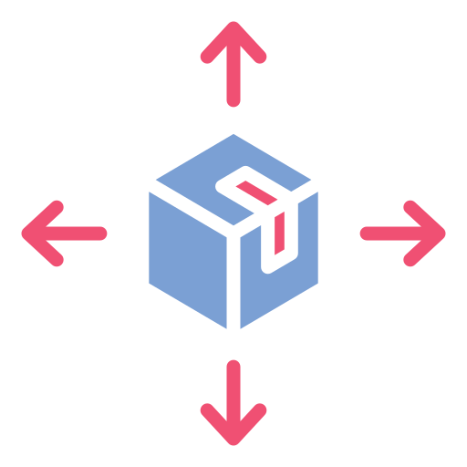 distribución icono gratis