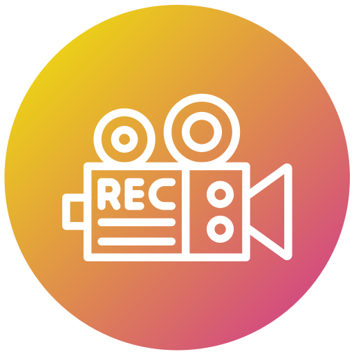 grabadora de vídeo icono gratis