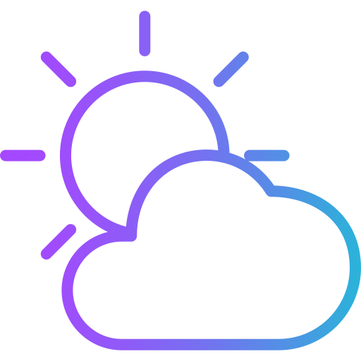 Clouds and sun - Free weather icons