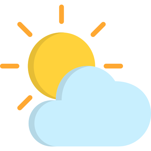 Clouds and sun free icon