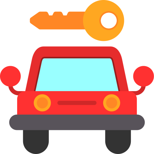 alquiler de coches icono gratis