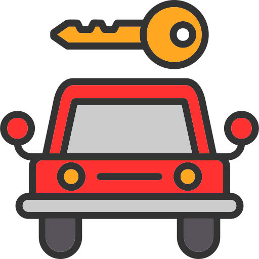 alquiler de coches icono gratis