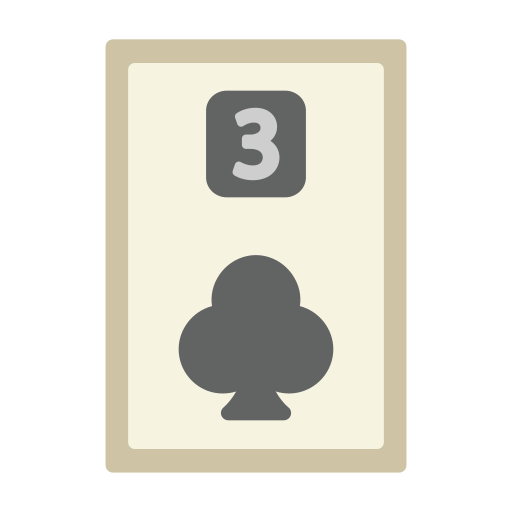 Three of clubs free icon