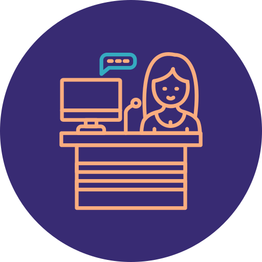 recepcionista icono gratis