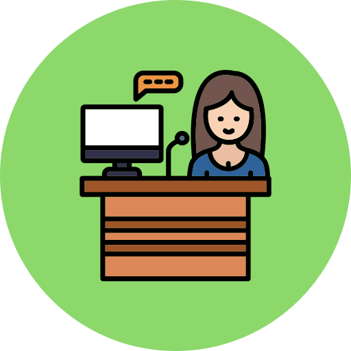 recepcionista icono gratis