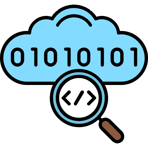 codificación en la nube icono gratis