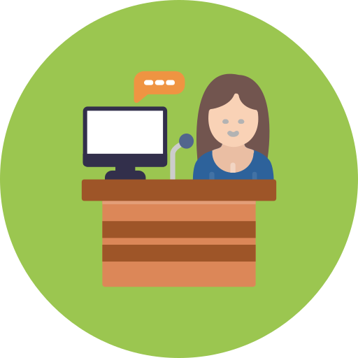 recepcionista icono gratis