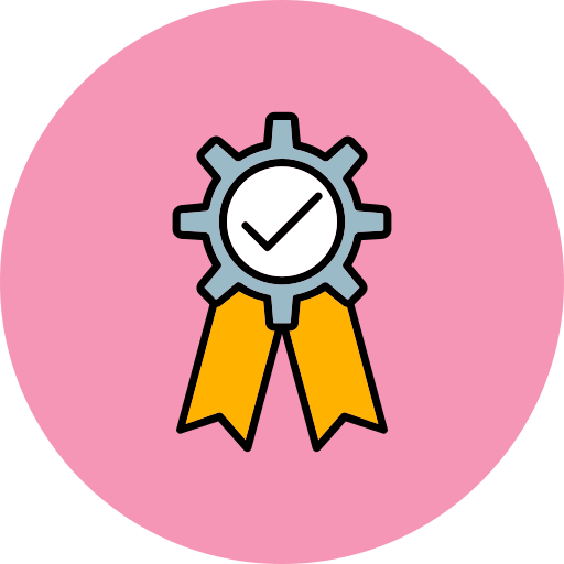 seguro de calidad icono gratis