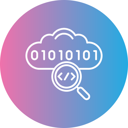 codificación en la nube icono gratis