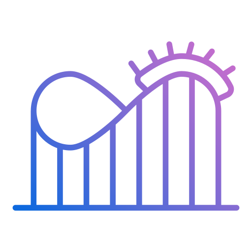 montaña rusa icono gratis