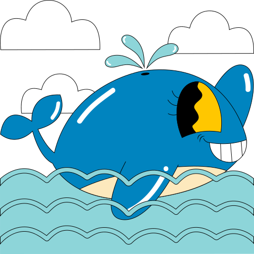 Whale free sticker