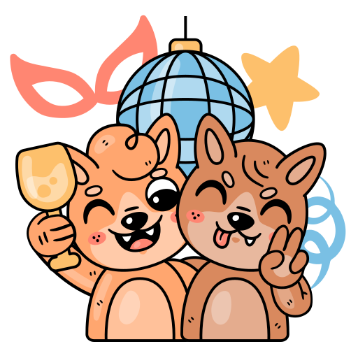 Party free sticker Party free sticker