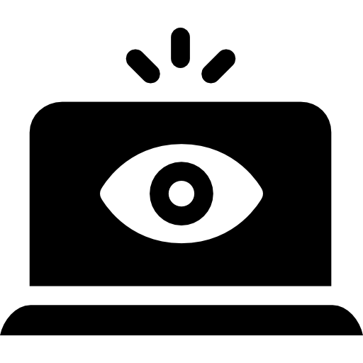 alarma espía en la computadora portátil icono gratis