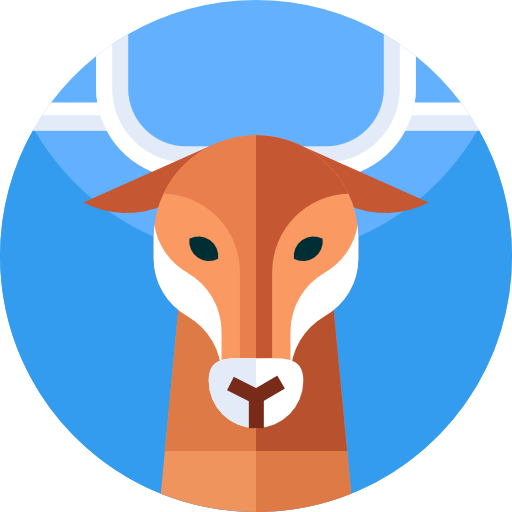 Deer Geometric Flat Circular Flat icon