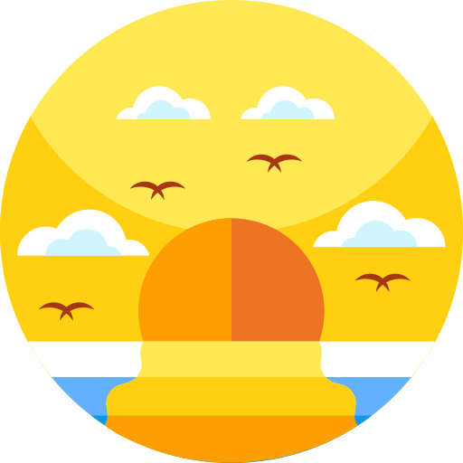 puesta de sol icono gratis