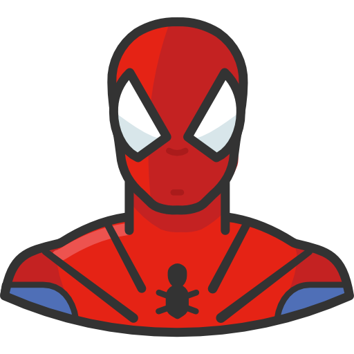 spiderman face clipart black and white