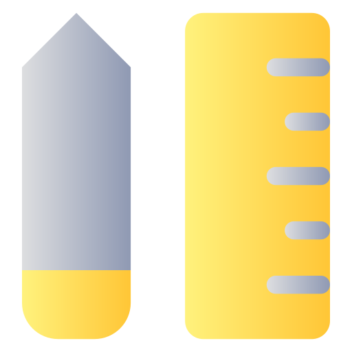 Pencil and ruler free icon Pencil and ruler free icon