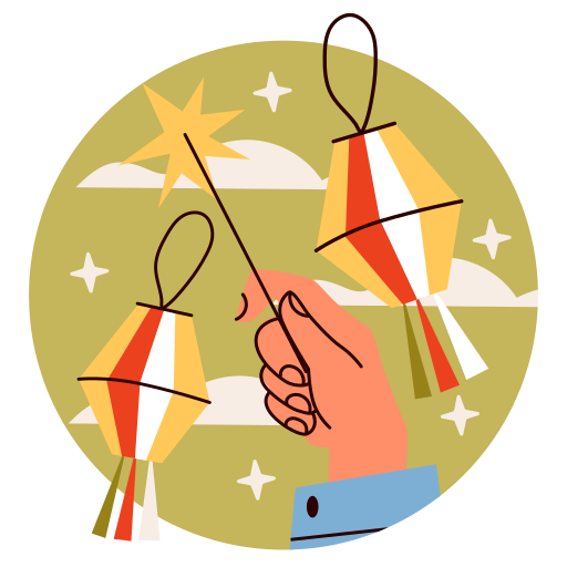Paper lantern free sticker Paper lantern free sticker