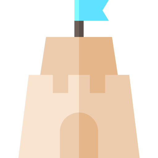 castillo de arena icono gratis