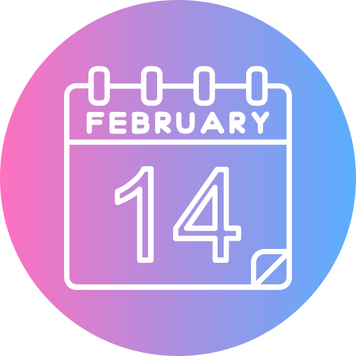 14 de febrero icono gratis