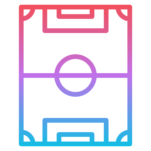 Soccer field Generic gradient outline icon