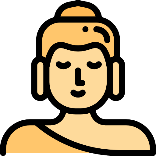 Buddha Detailed Rounded Lineal color icon