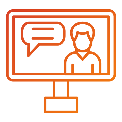 asesoramiento en línea icono gratis
