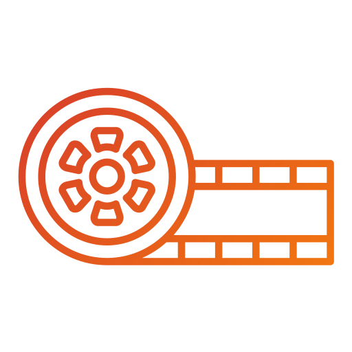 carrete de película icono gratis