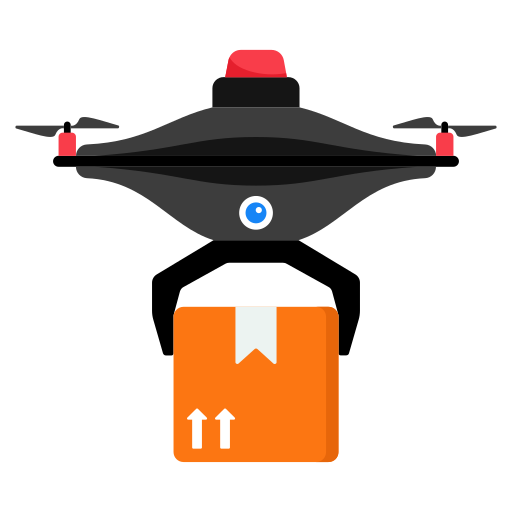 entrega de drones icono gratis