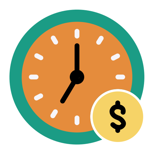 le temps, c'est de l'argent Icône gratuit