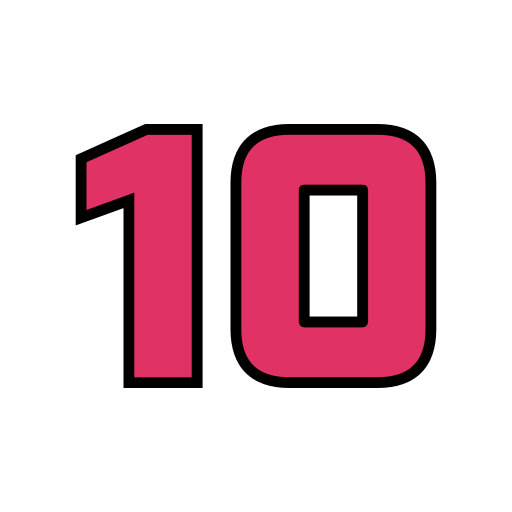numero 10 icono gratis