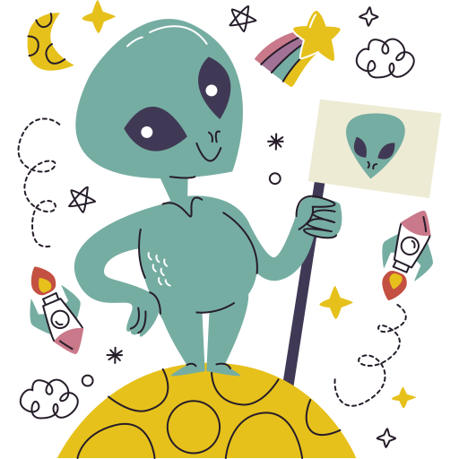 Alien free sticker Alien free sticker