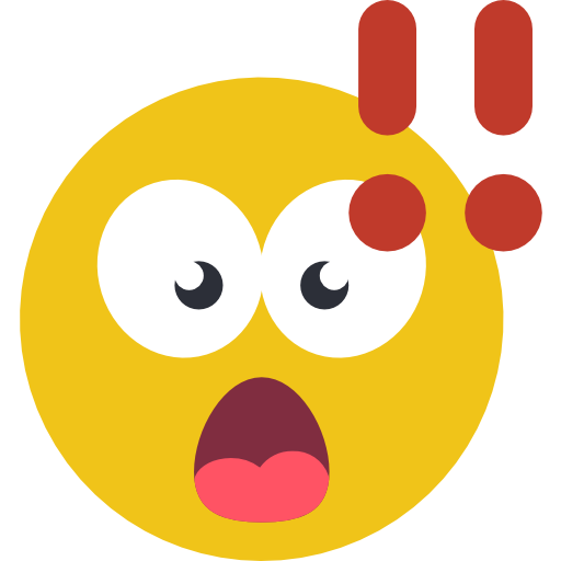 Shocked Basic Miscellany Flat icon