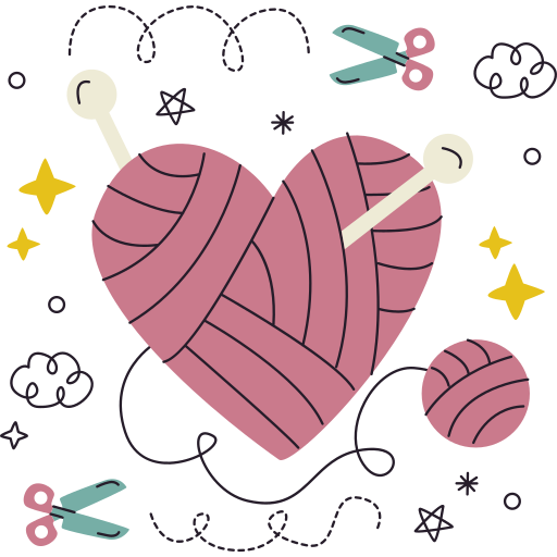 Knitting free sticker