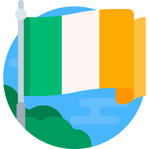 bandera de irlanda icono gratis