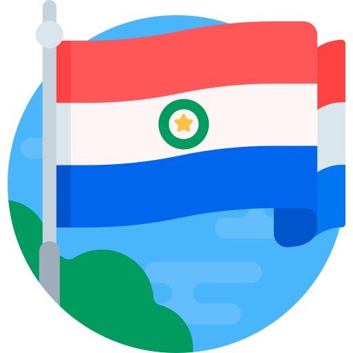 bandera paraguaya icono gratis