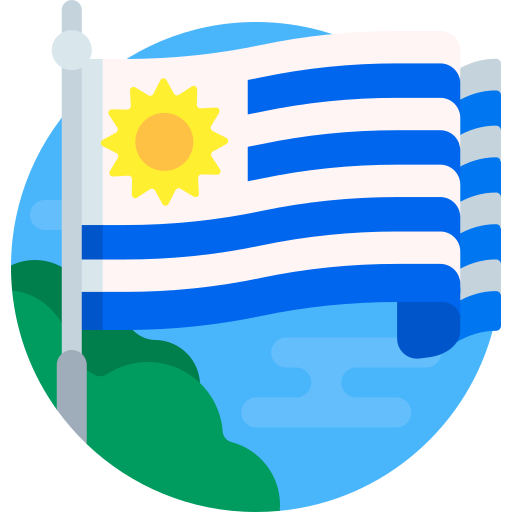 bandera uruguaya icono gratis